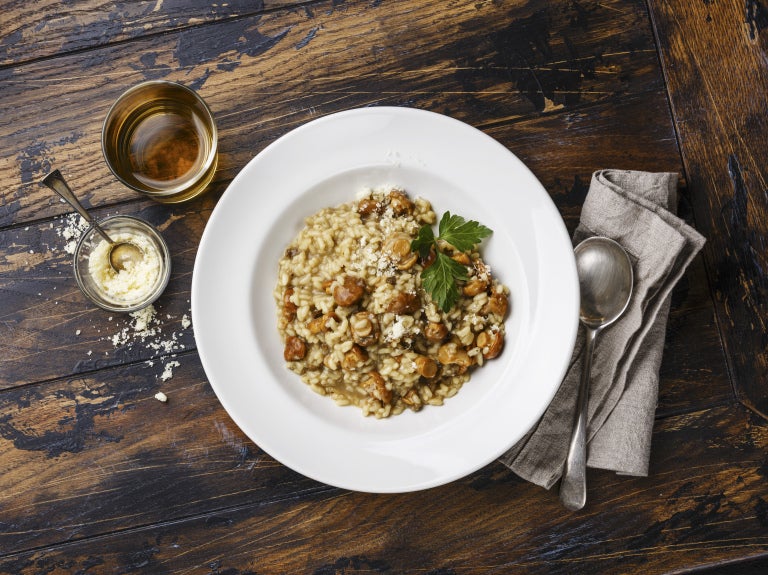 Tomato, Eggplant and Prawn Risotto