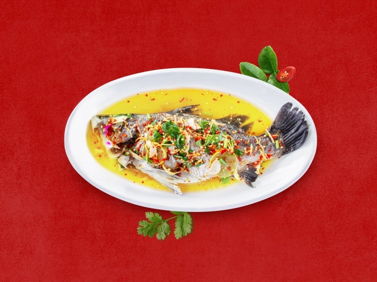 Spicy Thai Steamed Sea Bass