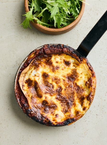 Lasagna with plant protein and bechamel sauce
