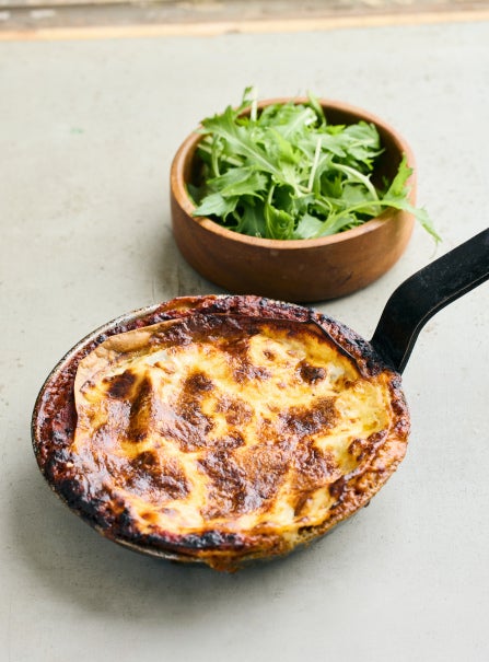 Lasagna with plant protein and bechamel sauce