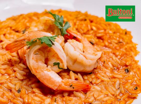 Tomato, Eggplant and Prawn Risotto