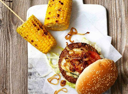 SENSATIONAL MEAT-FREE CHEESE BURGER