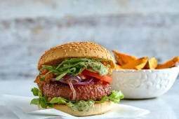 SENSATIONAL BURGER WITH VEGAN MAYO &amp; SALSA VERDI
