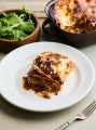 Lasagna with plant protein and bechamel sauce