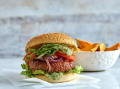 SENSATIONAL BURGER WITH VEGAN MAYO & SALSA VERDI