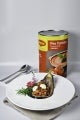 Roasted Aubergine with Trio Capsicum Potato in spicy plum tomato sauce