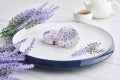 Marbled (Lilac) Earl Grey Lavender with KITKAT Spread and KITKAT bites